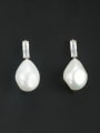 thumb Gold Plated Personalized White Pearl Beautiful Drop drop Earring 0