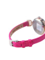 thumb Fashion Pink Alloy Japanese Quartz Round Genuine Leather Women's Watch 28-31.5mm 6