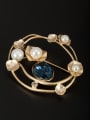 thumb New design Gold Plated Round Pearl Lapel Pins & Brooche in White color 0