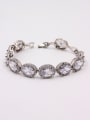 thumb Platinum Plated Copper Zircon White Bracelet 0