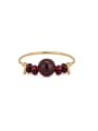 thumb The new Gold Plated Copper Garnet Band Ring with 0