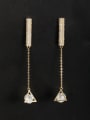 thumb Personalized Gold Plated Copper White chain Zircon Drop drop Earring 0