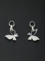 thumb White Butterfly Youself ! Platinum Plated Zircon Drop drop Earring 0