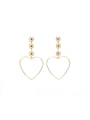 thumb Heart Gold Plated Zinc Alloy Gold Drop drop Earring 0