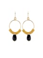 thumb A Gold Plated Copper Stylish Stone Drop drop Earring Of 0
