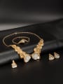 thumb New design Gold Plated Statement  White  Rhinestone 4 Pieces Set 0