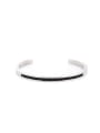 thumb Silver color Silver-Plated Titanium Personalized Bangle 0