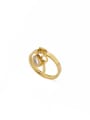 thumb Gold Plated Stainless steel Locket Rhinestone Band band ring 0