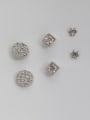 thumb Custom White Combined Studs stud Earring with Platinum Plated 0