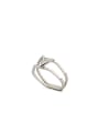 thumb Silver-Plated Stainless steel Rust Beautiful Band Stacking Ring 0