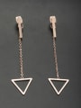 thumb Blacksmith Made Stainless steel chain Drop threader Earring 0