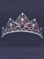 thumb Red and white Zircon, Platinum Plated  Wedding Crown 0