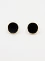 thumb New design Gold Plated Round  Studs stud Earring in Black color 0
