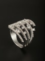 thumb GODKI Luxury Women Wedding Dubai Model No 1000002964 Custom White Ring with Platinum Plated Copper 0