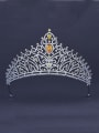 thumb Fashion Platinum Plated Champagne Wedding Crown 0