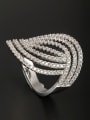thumb Blacksmith Made Platinum Plated Copper Zircon Ring 6#-9# 0
