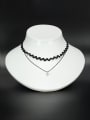 thumb White Choker with Platinum Plated Zircon 0