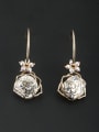 thumb Model No OYA946342B New design Gold Plated Round Zircon Drop drop Earring in White color 0