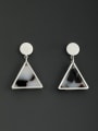thumb Multicolor color Platinum Plated Triangle Acrylic Drop drop Earring 0