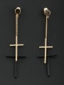 thumb The new Gold Plated Cross Drop drop Earring with Multicolor 0
