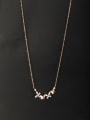 thumb Mother's Initial White Necklace with Butterfly Zircon 0