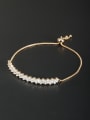 thumb Model No FJA0120B-001 Gold Plated White Zircon Beautiful Bracelet 0