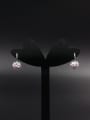 thumb Model No OXB847162B Round style with Platinum Plated Zircon Drop drop Earring 0