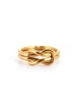 thumb Custom Gold Statement Band Midi Ring with Gold Plated Titanium 1