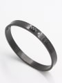 thumb Mother's Initial Black Bangle with  Zircon   63MMX55MM 0