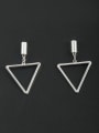 thumb White Triangle Drop drop Earring with Platinum Plated 0