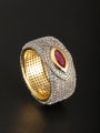 thumb Gold Plated Copper Zircon Multicolor Ring 6#-9# 0