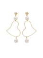 thumb Custom Gold Heart Drop drop Earring with Gold Plated Zinc Alloy 0