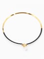 thumb Personalized Gold Plated Multicolor Round Carnelian Choker 0