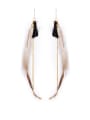 thumb Feather Drop drop Earring with Gold Plated Copper 0