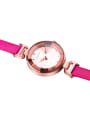 thumb Fashion Pink Alloy Japanese Quartz Round Genuine Leather Women's Watch 28-31.5mm 5