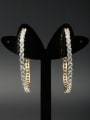 thumb A Gold Plated Stylish Zircon Hoop hoop Earring Of 0