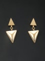 thumb Custom Gold Triangle Drop drop Earring with Stainless steel 0