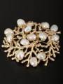 thumb Personalized Gold Plated White Beads Lapel Pins & Brooche 0