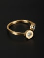 thumb New design Stainless steel Rhinestone Ring in Gold color 6-8# 0