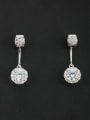 thumb Model No 1000001305 Fashion Platinum Plated Round Drop drop Earring 0