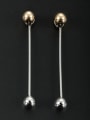 thumb Gold Round Drop drop Earring with Platinum Plated 0
