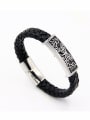 thumb Personalized Stainless steel Black   Bracelet 0