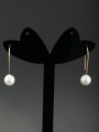thumb A Gold Plated Stylish Pearl Drop drop Earring Of Hook 0