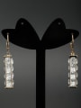 thumb New design Gold Plated Personalized Zircon Drop drop Earring in White color 0