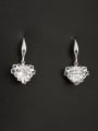 thumb The new Platinum Plated Copper Zircon Drop drop Earring with White 0