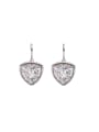 thumb Personalized Zinc Alloy White Heart austrian Crystals Drop drop Earring 0