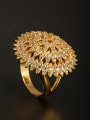 thumb GODKI Luxury Women Wedding Dubai Gold Plated Copper White Zircon Beautiful Ring 0