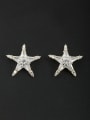 thumb Personalized Gold Plated White Star Zircon Studs stud Earring 0