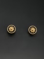 thumb Gold Flower Studs stud Earring with Stainless steel 0