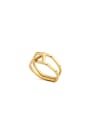thumb The new Gold Plated Stainless steel  Band Stacking Ring with Gold 0